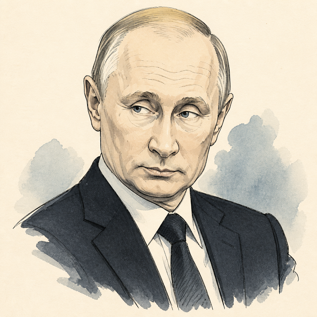 Editorial drawing — Putin and the world